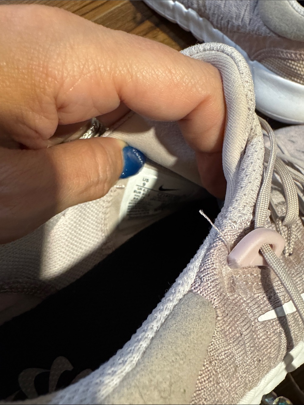 Nike Pink Knit Training Shoes with White Swoosh - Picture 6 of 6